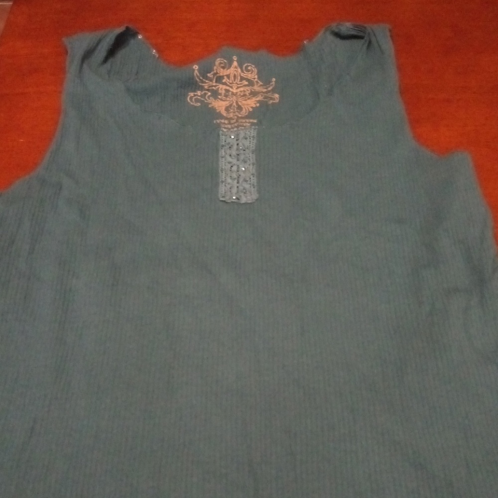 Really Cute Turquoise Sleeveless Top size XL